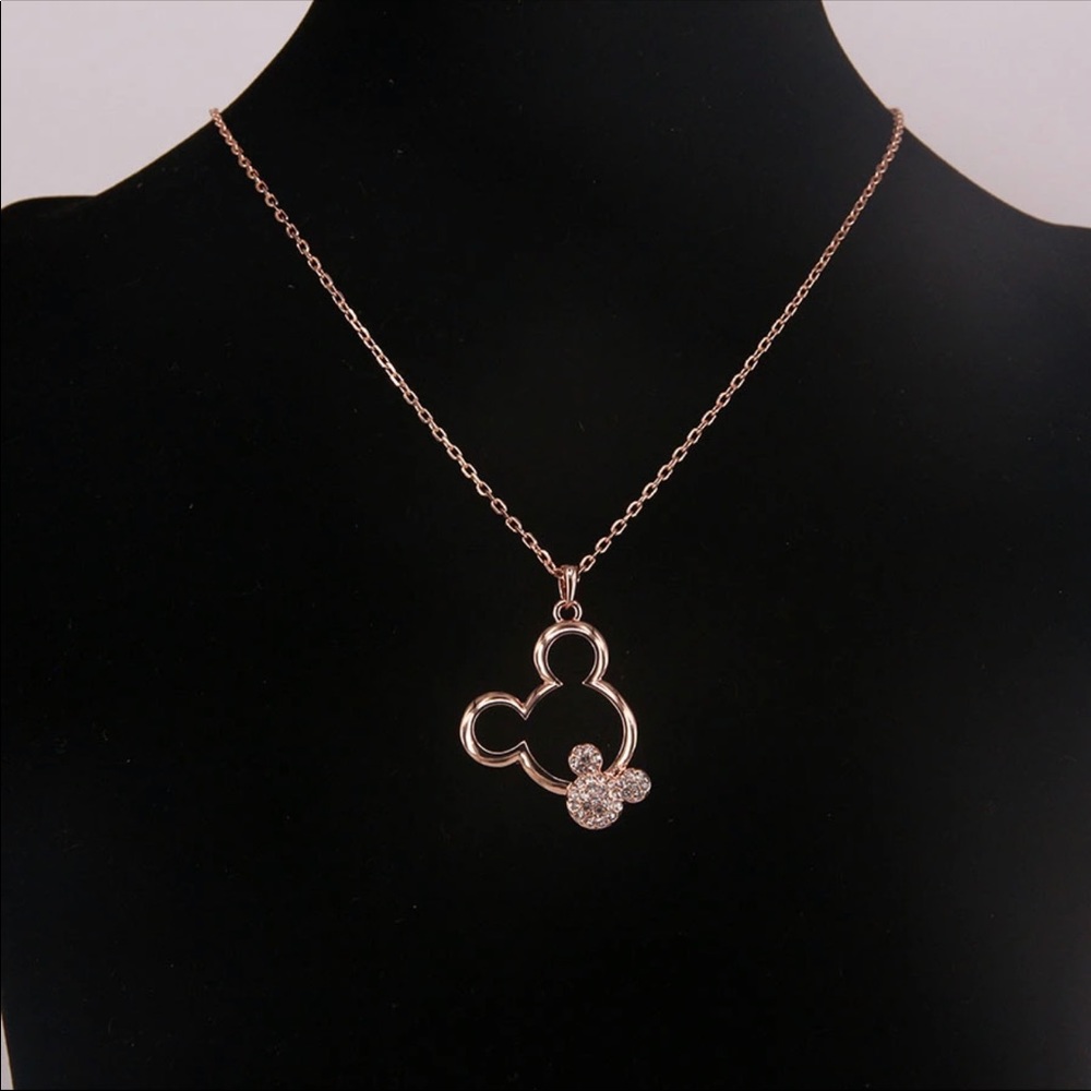Brand New Mickey Mouse Rose Gold Necklace - Picture 3 of 7